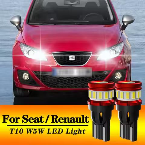 BMTxms 2Pcs Car T10 W5W LED Clearance Light For Seat Ibiza 6K 6L 6J 6P 6F Leon Altea XL Alhambra Ren