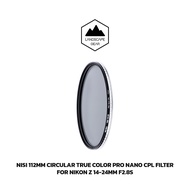 NiSi 112mm Circular True Color Pro Nano CPL Filter for Nikon Z 14-24mm f/2.8S