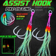 SFS Assist JK pike 40-800gram assist HOOK 1/0 2/0 3/0 4/0 5/0 6/0 assist HOOK metal jig assist jig f