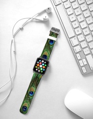 Apple Watch 真皮手錶帶, Freshion香港原創設計師品牌 -孔雀圖案