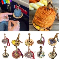 CHAAKIG Portable Wrist Yarn Holder, with Leather Wrist Strap Yarn Storage Yarn Ball Holder, Crochet Knitting Prevent Yarn Tangling Wood Crochet Yarn Holder