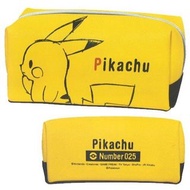 日本 POKEMON PIKACHU 比卡超 025 黃色皮革 筆袋
