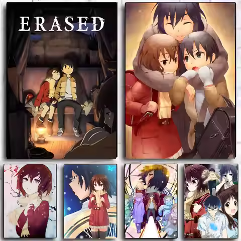 Anime E-Erased Poster Self-adhesive Art Waterproof Paper Sticker Coffee House Bar Dorm Room Wall Dec