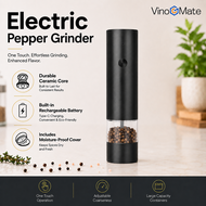 Kitchen Electric Pepper Grinder USB Powered Salt or Pepper Automatic Grinder with LED Light | Electr