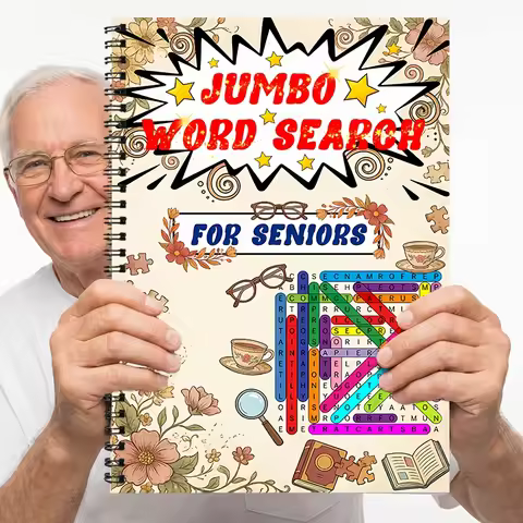 1PC Large Print Word Search Puzzle Book for Adults Seniors, Brain Teaser Games, Christmas Gifts and 