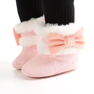 Sepatu Boots Bayi Perempuan Import Bulu Pita Winter Prewalker 0 6 Bulan Cewek 6 12 Bulan