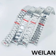 20mm Width 904L Solid Stainless Steel Watch Band Brushed Polished Oyster Bracelet Folding Buckle Gli