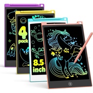 TECJOE 4 Pack LCD Writing Tablet, 8.5 Inch Colorful Drawing Board, Kids Travel Games Activity Learni