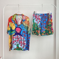 ชุดนอน Muslin Pajamas Silk Satin รุ่น Happy Spring Day (N5007 T5007 L5007)