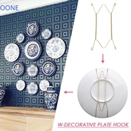 OONE Plate Dish Hanger Home Decor Dish Invisible Hook Wall Display Fixed 6/7/8/10/12/14/16 Inch Secu