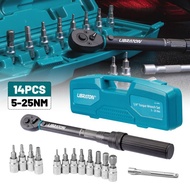 LIBRATON 1/4'' Bike Torque Wrench, 5-25Nm / 1-6Nm High Precision Torque Wrench, accuracy of ±3%, Squ