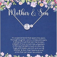 Mother and Son Necklace, Mom Gift from Son, Mother Necklace from Sons, Sons to Mom Birthday Christma