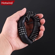 HOTWIND Motorcycle 4-Digit Password Combination Chain Lock Bicycle Anti-Theft Helmet Safety Lock Por