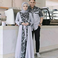 coupel batik gamis kombinasi