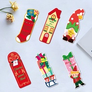 30PCS Original Christmas cartoon book mark Journal decoration reading mark book mark