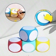 1pc Jumbo EVA Dry Erase Dice With Free Marker 2.5 Inch Writable Message Board Cube For Classroom, Of