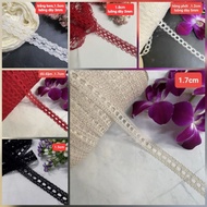 Poly mesh lace, size 1.2cm to 3.5cm (5 meters)