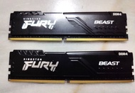 二手 Kingston金士頓 Fury Beast 16Gx2 3200 DDR4 RAM記憶體