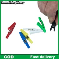 ho 1/5Pcs 10A 2mm Insulated Alligator Clip Battery Test Clip Banana Female Adapter Multimeter Pen Ca
