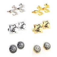 Fashion Siver and Gold Color Dragon Cufflink Cuff Link Free Shipping Cuff Link