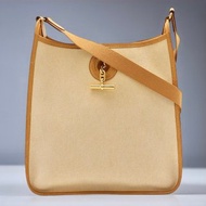 絕版中古包 Hermes Vespa PM 帆布拼皮革包 側背包 單肩包 二手包