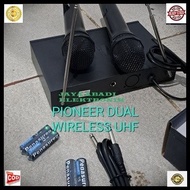 G669 PIONEER PIONNER MIC WIRELESS DIGITAL DUAL MIK WIRELES SEPASANG MIKROPON MIKROPHONE DISPLAY MICR