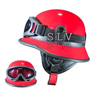 Helm Chips Retro Nazi Cat Warna Glossy PREMIUM + Kacamata Goggles Ski/ Helm Club/ Helm Klasik