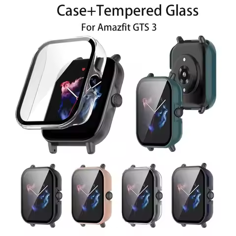 Case+Tempered Glass For Amazfit GTS 3 Cover Screen Protector Frame Anti-scratch Shell For Huami Amaz