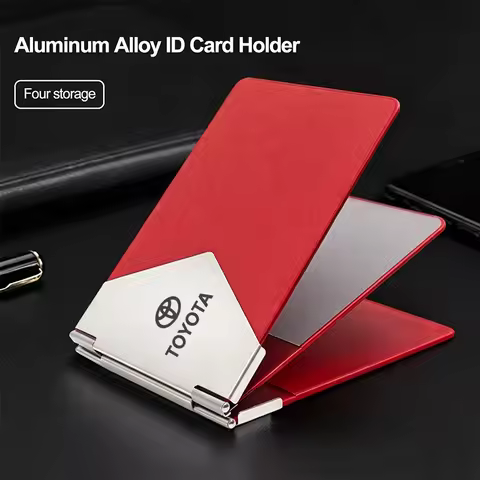 Leather Car Logo ID Document Holder Card Cover For Toyota Corolla Yaris Camry Sienna Land Cruiser Ra