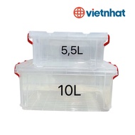 Viet Nhat plastic food containers 6525 (5L) and 6526 (10L) with handles and beautiful, thick and stu