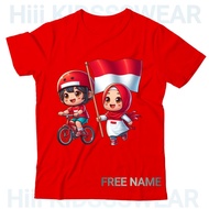 Tops T-shirts for Boys and Girls Unisex Independence Day 17 August For Ages 3 to 12 Years Independen