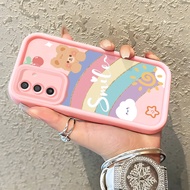 Casing hp for Samsung A17 4G A17 5G M17 5G F17 5G Case Cartoon Rainbow Bear Kasing silicone Cesing O