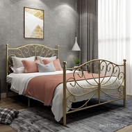 Bed Iron Simple Double Bed i Thick Princess European Style Modern Iron Bed Single North Iron Frame B