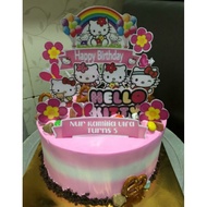 Hello Kitty Cake Topper Untuk 6inch Cake