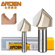 ARDEN 90° V Bit  Carbide Triangle V-groove Slotting 1/2" 1/4" Shank Router Bit Woodworking Chamferin