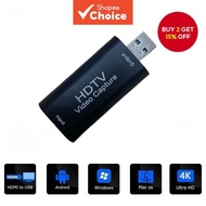 HDMI Capture Card 4K Input 1080p Output USB Video Capture for Camera Camcorder Game Streaming