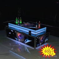 Table Bar Table KTV Club Direct Sales Factory Luminous Stainless Steel Tempered Glass k Room Coffee 