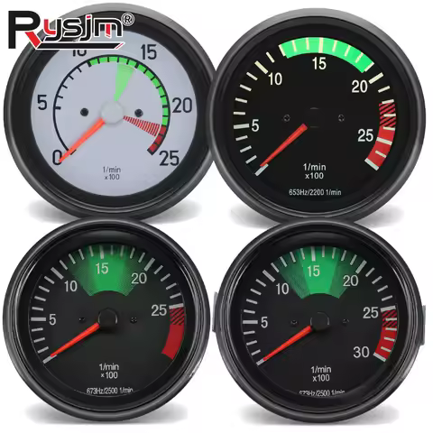 New 24V Heavy Truck Tachometer Gauge 100MM Tacho Meter Gauge 653Hz/2200 1/min Cluster Gauge 2500RPM 