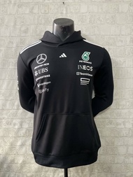 เสื้อยืดแขนสั้นสีดำ F1 Racing Model 2025 Mercedes-AMG Petronas F1 Team Russell Antonelli เสื้อคลุมกี