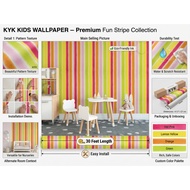 PVC Wallpaper Rainbow Hitam Putih Pelangi Wallsticker Brick Meja taska Kertas Dinding Jalur KYK