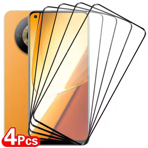 4Pcs Full Cover Screen Protector For Realme 11 10 4G 9 8 7 Pro 5G Tempered Glass For Realme 9i 8i 7i