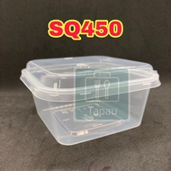 TAPAU -  FELTON SQ450 Square Disposable Plastic Food Container [ 50sets± ] SQ450 / SQ 450 / SQ-450 /