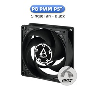 Arctic | ARCTIC P8 PWM PST Black 80 mm Case FanPWM Sharing Technology (PST)Pressure-OptimisedQuiet M