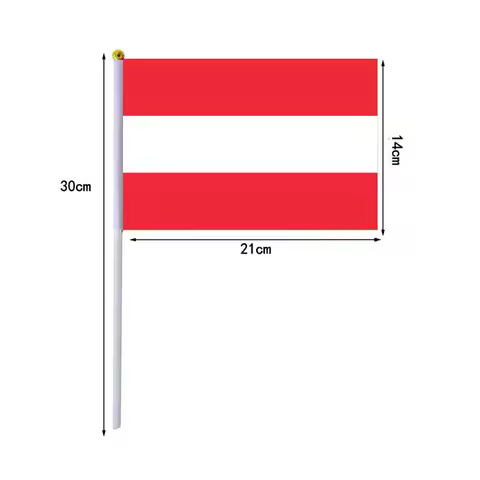 10 Pcs/lot Austria Hand Waving Flags 14x21cm Austria Flag Wholesale