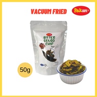 Pakchips Vacuum Fried Bitter Gourd Chips (1 pack 50g) kerepek peria sayur kering Miv vege chips kuda