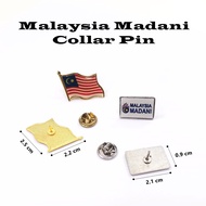 Epoxy Collar Pin Madani Collar Pin Flag Brooch Kolar Pin Jalur Gemilang Lencana Bendera