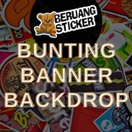 BUNTING | BANNER | BUNTING MURAH | BUNTING STAND | ROLL UP BUNTING | READY STOCK | SIAP 24JAM | HARG