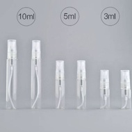 Empty Glass Perfume Spray Bottle 3ml , 5ml & 10ml With 3 Size