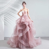 EAGLELY - Pink Plus Size Formal Ball Debut 18 Years Old Evening Dresses Floor Length Gown Ninang