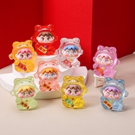 Luminous Lucky Cat QQ Girl Cute Grain Jewelry Pendant Keychain Three-Dimensional Cartoon Desktop Dec